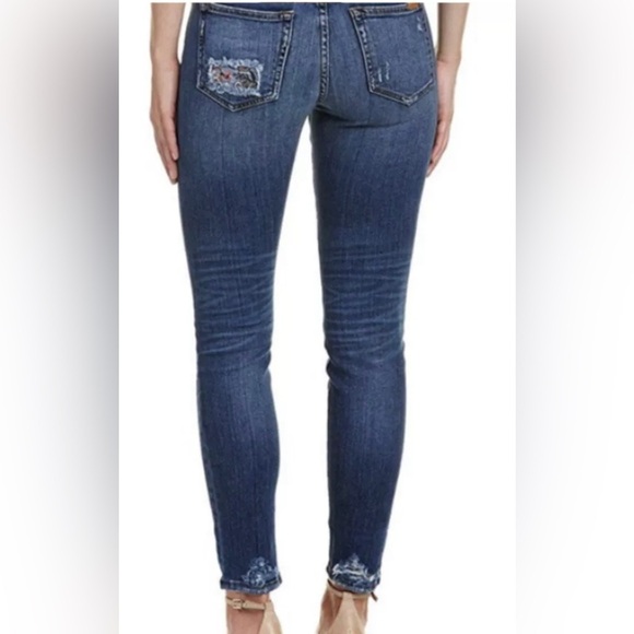 Joe's Jeans The Icon Ankle Jeans Delana Embroidered Patchwork Slim Blue Size W29 - Picture 4 of 12